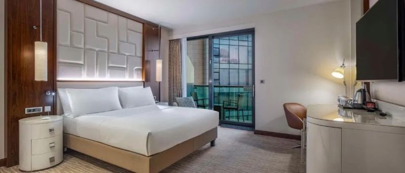 hilton executive room with balcony and mountain view